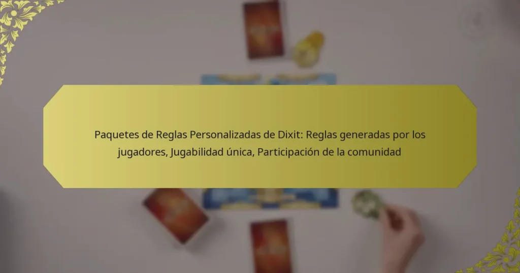 Paquetes de Reglas Personalizadas de Dixit: Reglas generadas por los jugadores, Jugabilidad única, Participación de la comunidad
